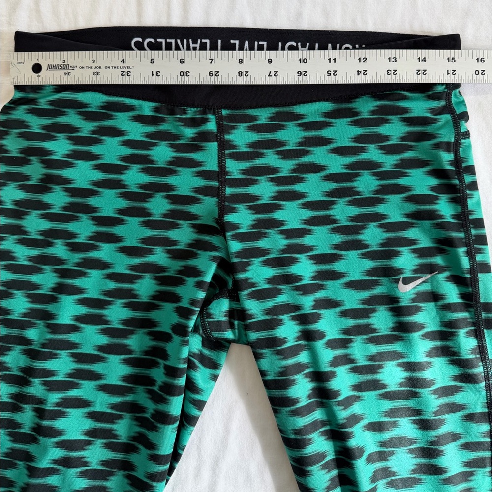 Nike Leggings Dri-Fit green black capri size L - Picture 11 of 13